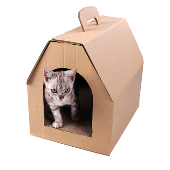 瓦楞纸猫房子